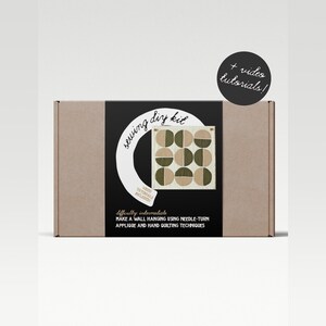 Modern Circles Sewing and Quilting DIY Kit, Adult Craft Kit, Gift for Crafters, Quilted Wall Hanging