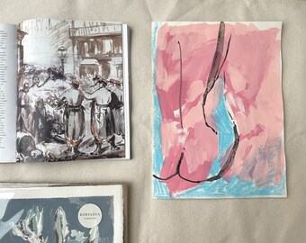 Art Sketch Originals. Gesture Drawing. Minimalistic Art Work. Lined Art Woman.