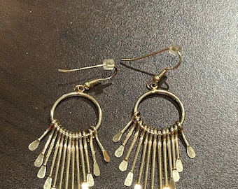 Gold Tone Dangle Earrings