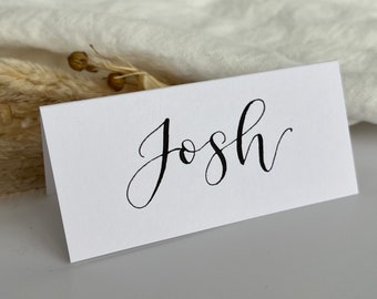 Wedding Place Cards / Handwritten White Place Cards / Wedding Calligraphy / Wedding Table Decor / On The Day Stationery / Wedding Name Cards