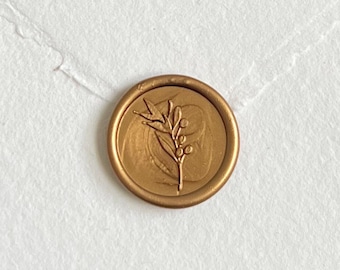 Wax Seal/Branch Gold Self Adhesive Wax Seal Sticker/ Wax Seal Wedding / Wax Seal With Flowers / Foliage / Wedding Stationery / Envelope Seal