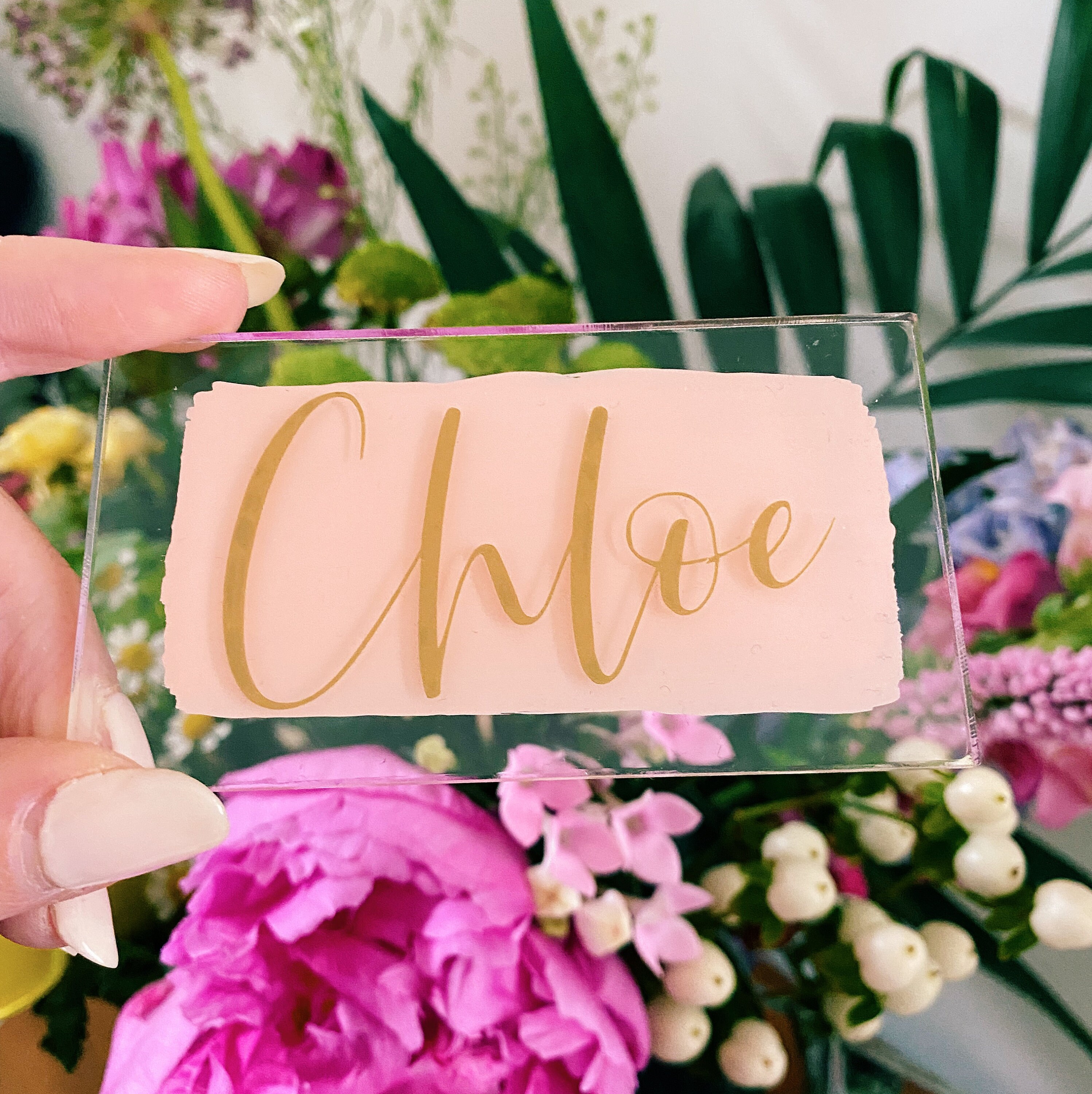 Acrylic Place Name / Acrylic Place Card / Wedding Place Names Etsy