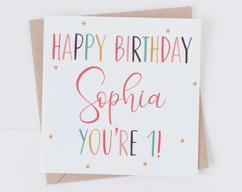 Personalised Kids Birthday Card Happy Birthday Card Greeting Card