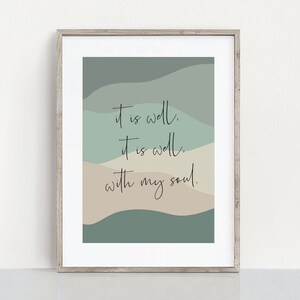 It Is Well With My Soul Print: Modern Christian Wall Art