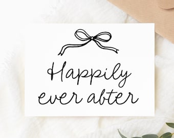 Carte de mariage minimaliste : carte de félicitations monochrome
