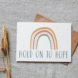 Hold On To Hope Notecard Set // Carta incoraggiamento //Carta dell'amicizia // Carte vuote // Multipack di carte // Pacchetto di carte // Carte di blocco