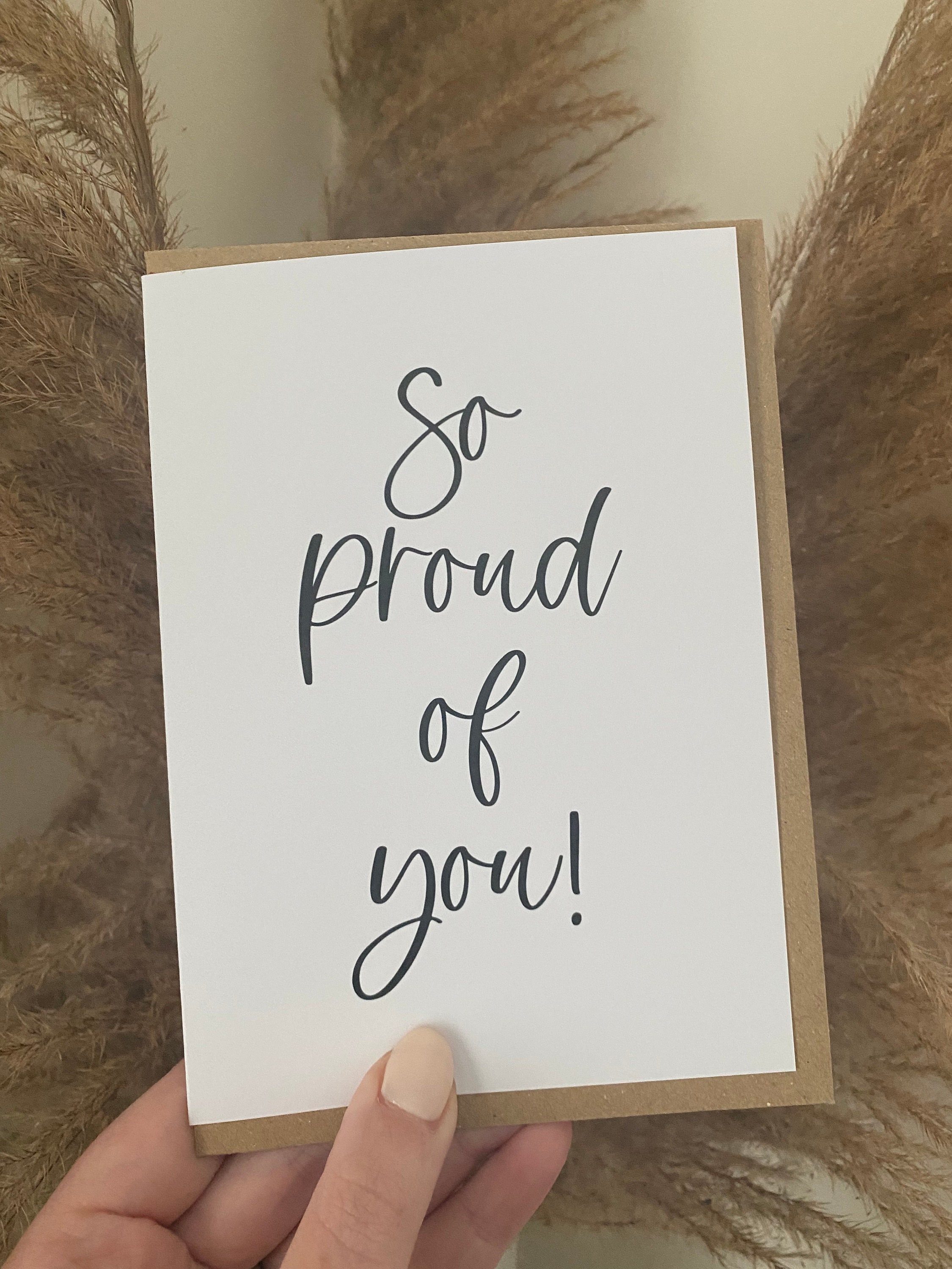 Proud Card So Proud of You Card: Congratulations Card - Etsy