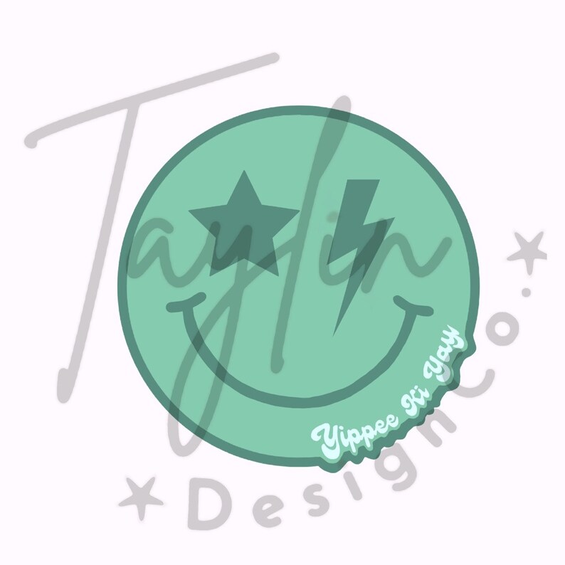 Yippee Ki Yay Smiley Western Graphic Png Etsy