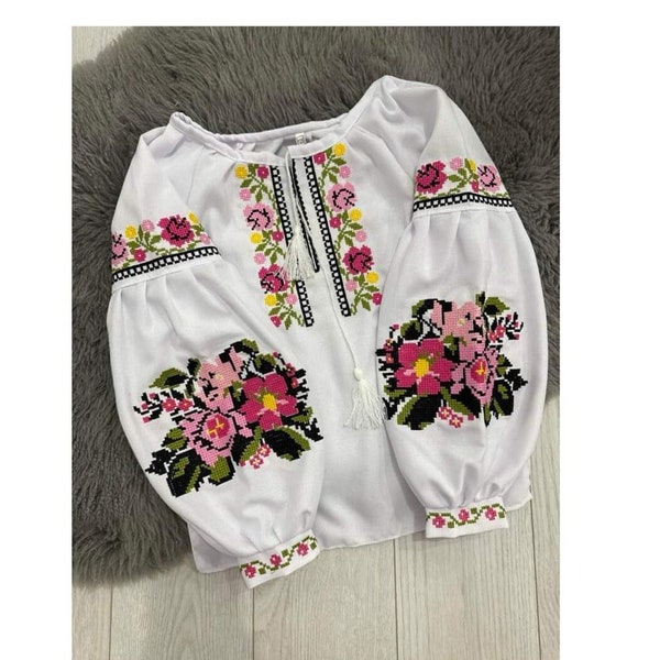 Ukraine Embroidery for kids,Girl's Ukraine Vishivanka,Ukrainian blouse for girl,vishivanka for mother and daughter,Embroidery kids