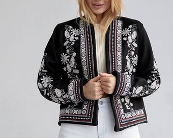 Ukrainian embroidery,ukrainian jacket,embroidered jacket,national ukrainian blazer,ukrainian designer jacket,ukraine bomber,embroidery cape