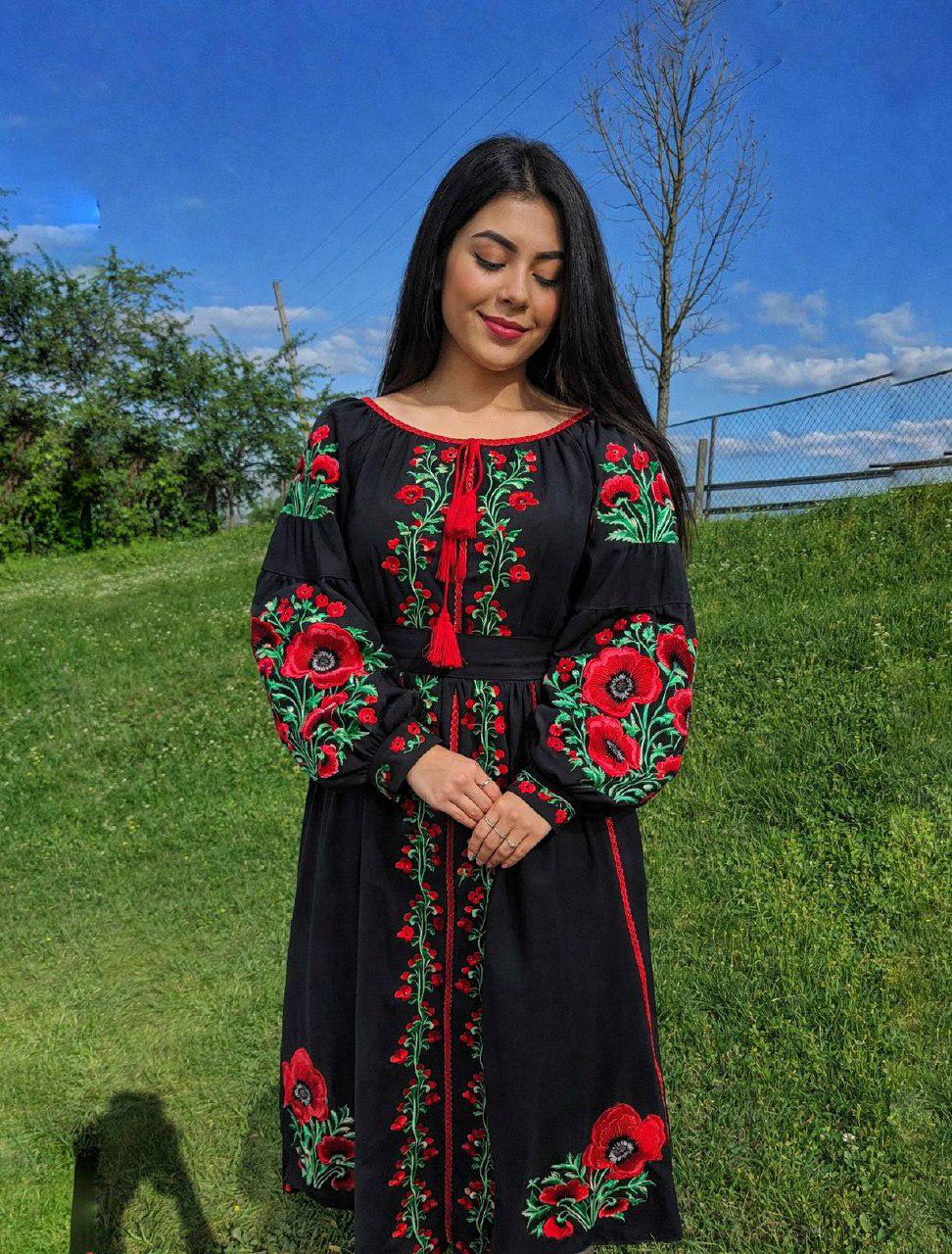 graduation dress embroidered Ukrainian Vyshyvanka hand embroidery dress main image 0