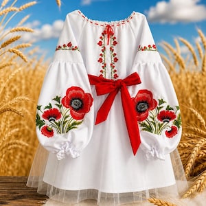 Folk Dress Embroidered - Etsy