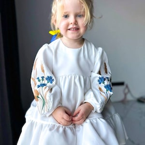 Ukraine dress for girls,Embroidery girl spikelet dress,girl vyshyvanka,Ukraine child gift,Ukraine girl clothing,baby Ukraine blouse