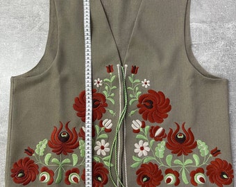Ukraine Embroidery Waistcoat,black Vest,ukraine Embroidered