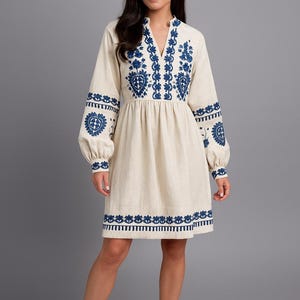 White Embroidered Dress - Etsy UK White Embroidered Dress - Etsy UK