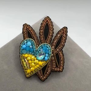 Ukraine brooch, Blue and yellow jewelry,trident jewelry,ukraine trizub,Ukraine flag,Stand with Ukraine,Pin Ukraine,trident pin