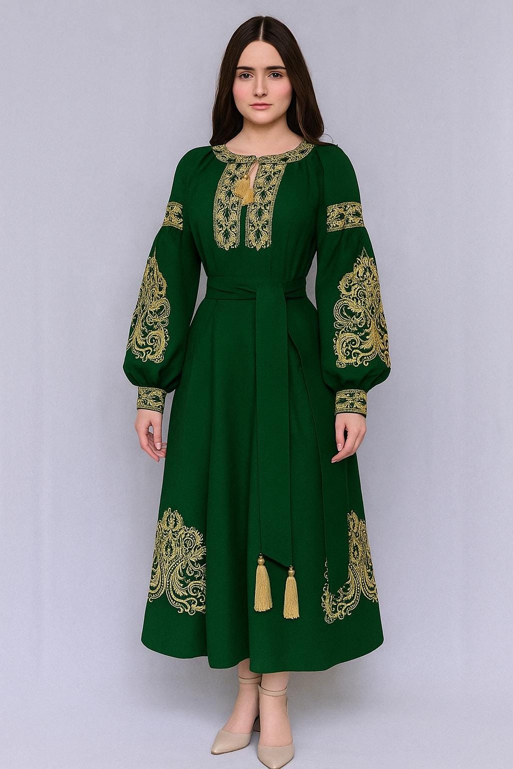 sachin and babi light blue dress Ebullient Flower Printed Eyelet Embroidered Maxi Dress main image 1