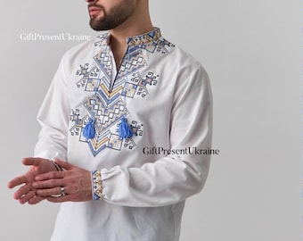 Ukrainian embroidered men vishivanka,Ukraine t-shirt,ukraine men’s clothing,Ukraine men gift,ukraine national clothes,embroidery men blouse