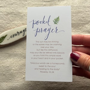 2024 word of the year, small word of encouragement, handcrafted inspirational word, handlettered word of 2024, pocket prayer with intention image 8
