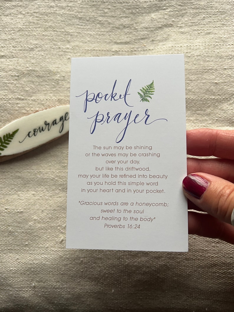 2024 word of the year, small word of encouragement, handcrafted inspirational word, handlettered word of 2024, pocket prayer with intention image 8