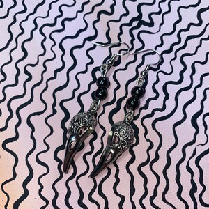 Vitality Crystal Earrings W/ Plague Mask Charms