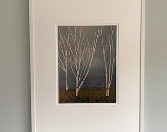 Scottish Landscape Giclee Print, Linocut Art Print