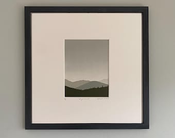 Limited Edition Lino Print, Scottish Landscape, Linocut Art