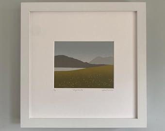 Limited Edition Lino Print, Scottish Landscape, Linocut Art