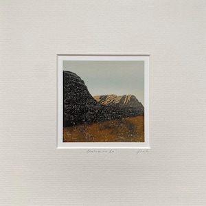 Giclee Lino Print, Lino Print, Linocut Art, Art, Landscape, Print, Highlands of Scotland, Foliage, Giclee, Mountain