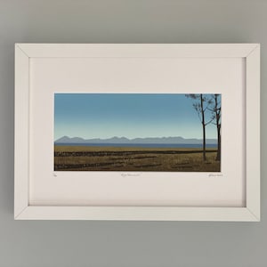 Original Limited Edition Linoldruck, Schottische Landschaft, LinolschnittKunst, Highlands of Scotland,