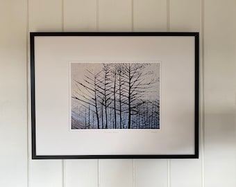 Scottish Landscape Giclee Print, Linocut Art