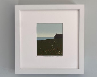 Limited Edition Lino Print, Scottish Landscape, Linocut Art,