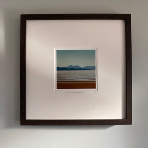Impression giclée lino, impression lino, art linogravure, art, paysage, impression, Highlands d'Ecosse, bruyère, feuillage, impression giclée