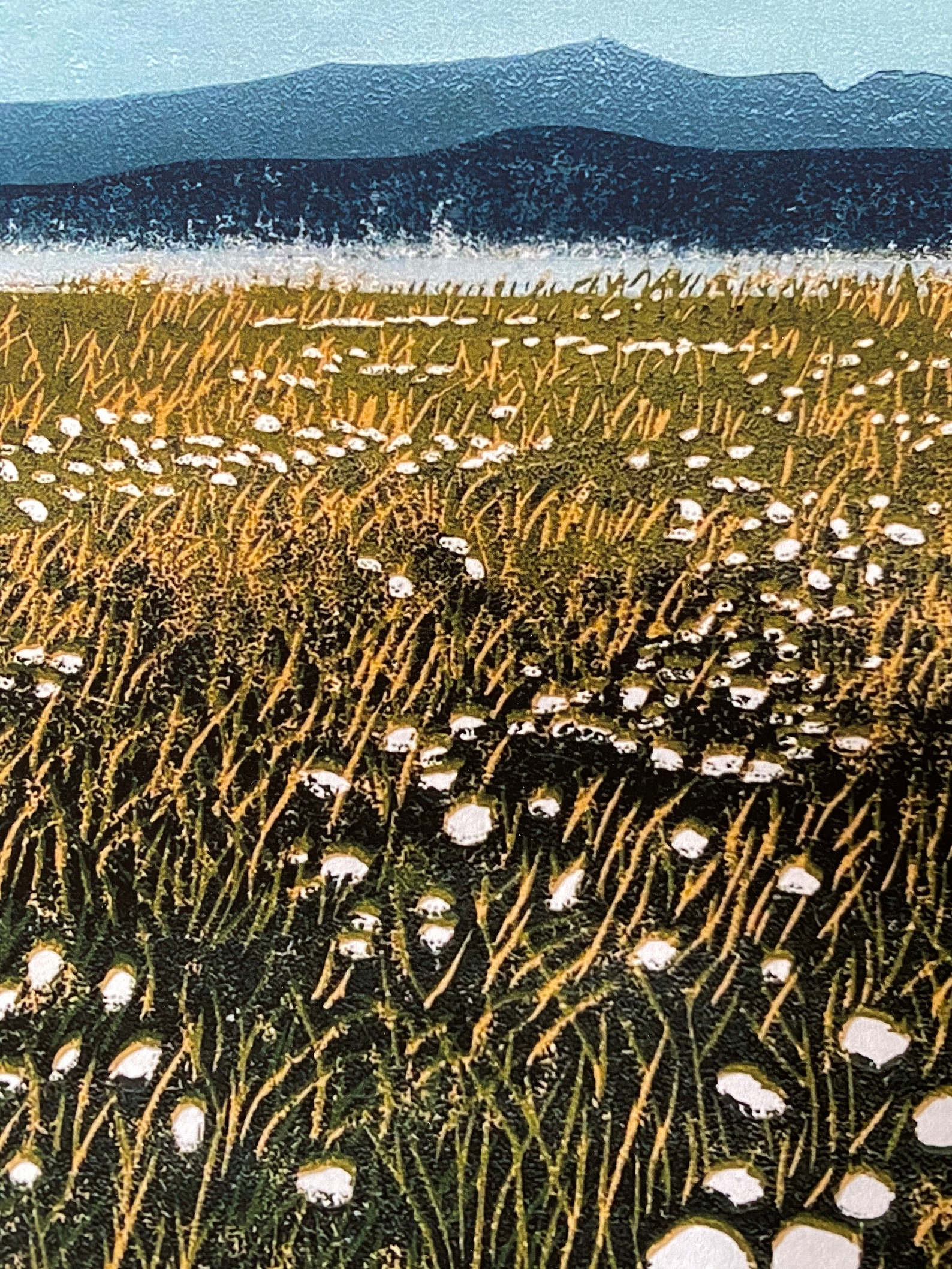 Lino Art Lino Print Linocut Art Landscape Print Highlands | Etsy