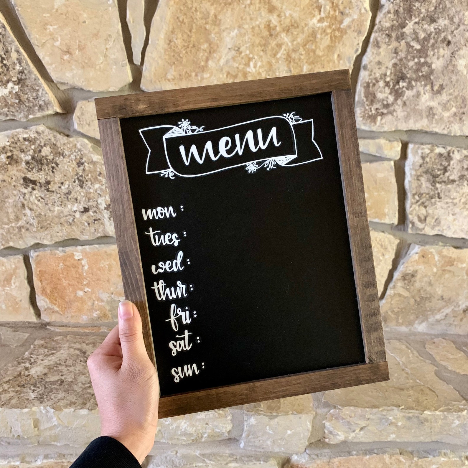 Menú cocina pizarra tablero de menú de banner floral pizarra | Etsy