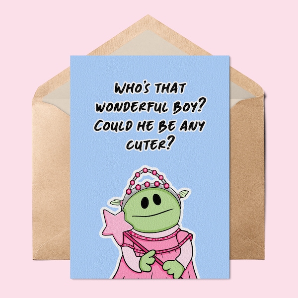 Who's That Wonderful Boy Nanalan // Could He Be Any Cuter,  Funny Wonderful Boy Card, Card For Boyfriend, Valentines Card