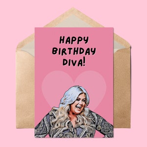 Gemma Collins Birthday Card // Gemma Collins Card, Celebrity Birthday Card, Funny Birthday Card, Best Friend Card, Happy Birthday Card