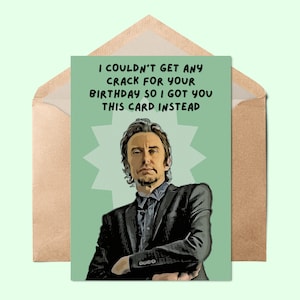 Super Hans-verjaardagskaart//Can't Get You Crack, Super Hans Happy Birthday, Peep Show-kaart, Peep Show-verjaardag, Super Hans Crack