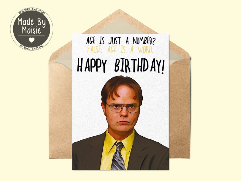 Dwight Schrute Birthday Card // Funny Birthday Card The Etsy