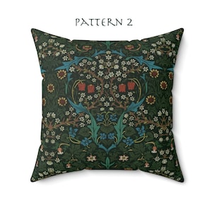 Blackthorn Pillow, Sofa Cushion, Floral Pillow Cover, Throw Pillow, Green Pillow, Floral Accent Pillow, William Morris