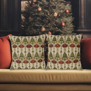 Almohada Art Nouveau: Mackintosh Rose, Scottish Decor