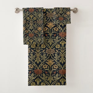 Decorative Towels, Guest Bathroom Towels, Victorian Towels, Craftsman Home Décor, Guest Bathroom Towels, Lily and Rose, William Morris