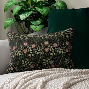 Sweet Briar, Lumbar Pillow, William Morris, JH Dearle, Craftsman Décor, Arts and Crafts Movement