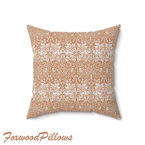 Rabbit Pillow, Bunny Decor, Brer Rabbit, Rabbit Decor, Bunny Pillow, Brer Rabbit, Gold and Cream, William Morris
