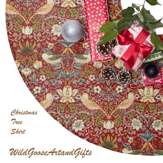 Strawberry Thief Christmas: Tree Skirt, Ornament, Stocking