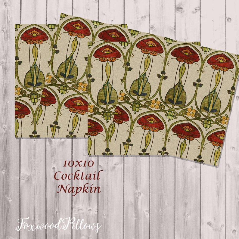 Foxwoodpillows Charles Rennie Mackintosh Rose Table Linens - Thumbnail 3