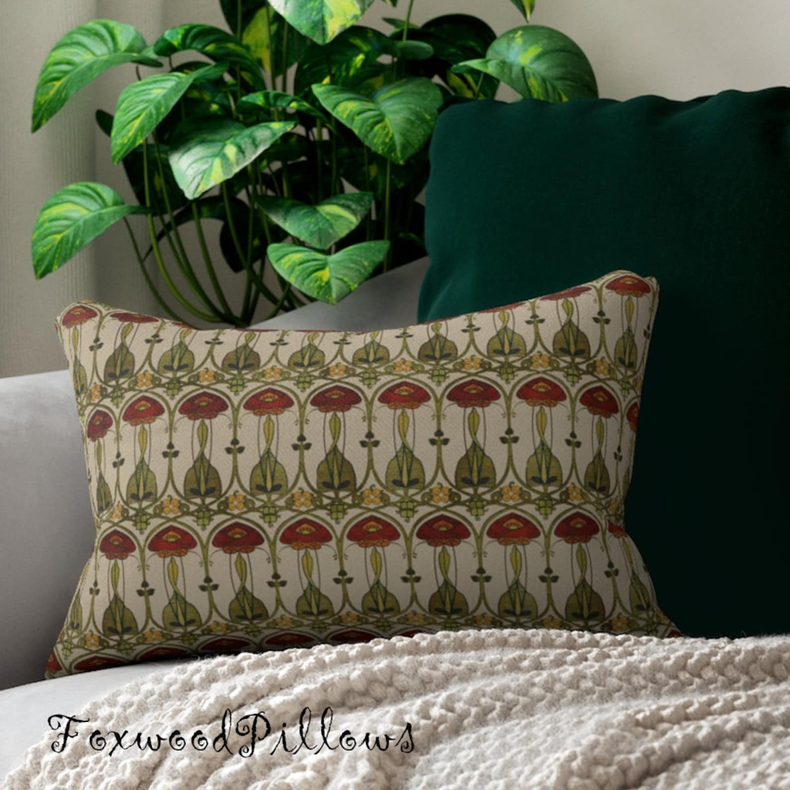 Craftsman Pillow Mission Arts and Crafts Stickley Decor Etsy