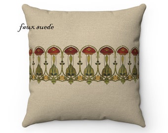 Almohada Rennie Mackintosh: Cojín decorativo de gamuza sintética Voyage Design