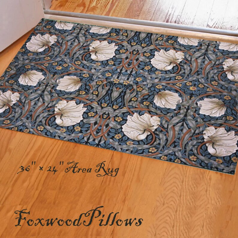 Art Nouveau Area Rug Floral Rug William Morris Rug Etsy