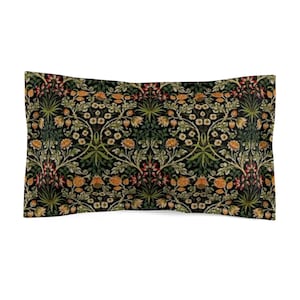 Fall Pillow Cover, Cover for Bed Pillow, Fall Bedroom Décor, Floral Bedding, Floral Sham, William Morris Bedding, Craftsman Bungalow